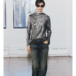 Zara metallic top ZW collection